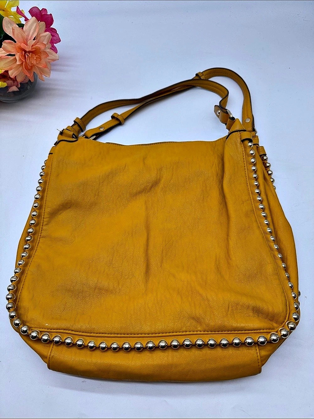 Jessica Simpson Studded Shoulder Bag in Yellow